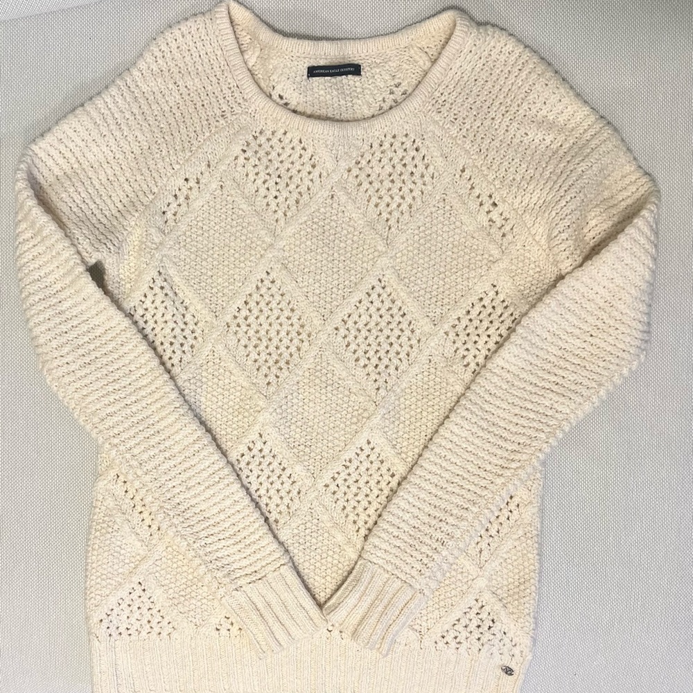 American Eagle Women’s Knit Sweater, XS, Cream